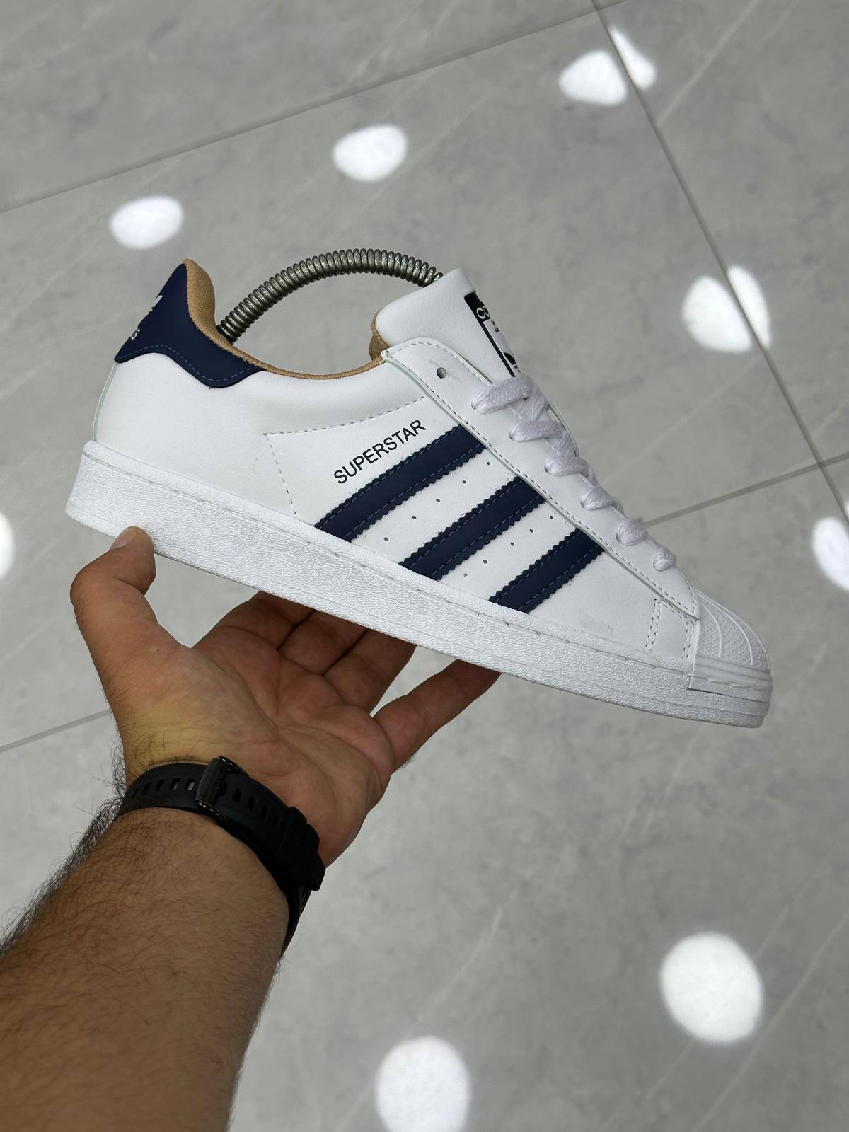 ADIDAS SUPERSTAR WHITE/NAVY